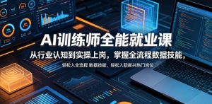 AI训练师全能就业课,从行业认知到实操上岗,掌握全流程数据技能,轻松入职新兴热门岗位-琴书聊项目