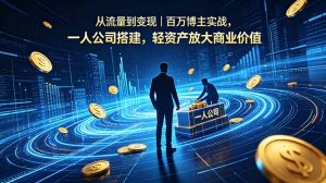 从流量到变现｜百万博主实战，一人公司搭建，轻资产放大商业价值-琴书聊项目