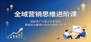 全域营销思维进阶课：破解用户与算法平衡难题，掌握双向兼顾的高效运营核心秘诀-琴书聊项目