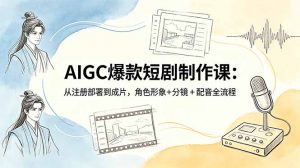 AIGC爆款短剧制作课：从注册部署到成片，角色形象+分镜+配音全流程-琴书聊项目