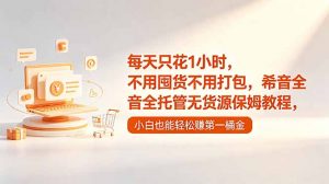 每天只花1小时,不用囤货不用打包,希音全托管无货源保姆教程,小白也能轻松赚第一桶金-琴书聊项目