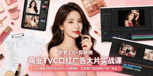 即梦2.0+剪映商业TVC口红广告大片实战课｜从分镜脚本创作到AI成片+后期精修，全流程打造品牌级产品广告-琴书聊项目