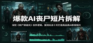 爆款AI丧尸短片拆解：深挖《丧尸清道夫》创作逻辑，复刻玩法快速打造高品质AI影视短片-琴书聊项目