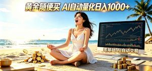 黄金随便买？AI自动外汇量化交易 在家当皇帝 日入1000+-琴书聊项目