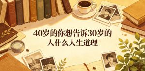 公众号付费文章：40岁的你想告诉30岁的人什么人生道理？-琴书聊项目