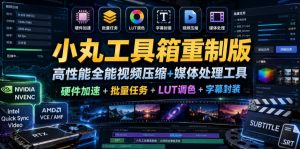 小丸工具箱重制版–高性能全能视频压缩+媒体处理工具｜硬件加速+批量任务+LUT调色+字幕封装-琴书聊项目
