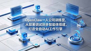 OpenClaw 一人公司训练营，从部署调试到多智能体搭建，打造全自动 AI 工作引擎-琴书聊项目