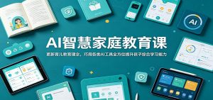 AI智慧家庭教育课：更新育儿教育理念，巧用各类AI工具全方位提升孩子综合学习能力-琴书聊项目