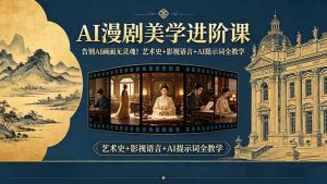 告别AI画面无灵魂！AI漫剧美学进阶课-更新，艺术史+影视语言+AI提示词全教学-琴书聊项目