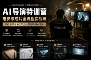 AI导演特训营,电影级成片全流程实战课,手把手带你从0产出一部电影级AI短片-琴书聊项目