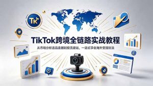 TikTok+独立站跨境基础全套教程,拆解平台盈利逻辑,新手从零跑通变现全流程-琴书聊项目