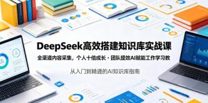 DeepSeek高效搭建知识库实战课，全渠道内容采集，个人十倍成长・团队提效，AI赋能工作学习-琴书聊项目