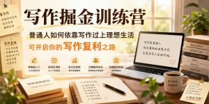 写作掘金训练营，普通人如何依靠写作过上理想生活，可开启你的写作复利之路(更新6月)-琴书聊项目