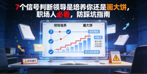 付费文章：7个信号判断领导是培养你还是画大饼，职场人必看，防踩坑指南-琴书聊项目