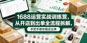 1688运营实战训练营,从开店到出单全流程拆解,手把手教你稳定出单(更新0620)-琴书聊项目