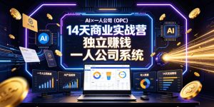AI×一人公司(OPC)14天商业实战营,用AI帮你搭建一个属于你自己的、能独立賺钱的一人公司系统-琴书聊项目