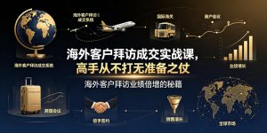 海外客户拜访成交实战课，高手从不打无准备之仗，海外客户拜访业绩倍增的秘籍-琴书聊项目