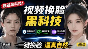 AI人工智能如此夸张？一键视频换Lian黑科技，纯本地离线运行，本地视频换Lian娱乐工具，AI FaceSwap-琴书聊项目