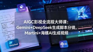 AIGC影视全流程大师课：Gemini+DeepSeek生成脚本分镜，Martini+海螺AI生成视频-琴书聊项目