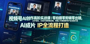 视频号AI创作高阶实战课｜零拍摄零剪辑零出镜，从IP定位、AI成片到剪辑运维，普通人专属视频号IP全流程打造-琴书聊项目