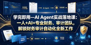 学完即用—AI Agent实战落地课：一人+AI=专业财务、审计团队，解锁财务审计自动化全新工作模式-琴书聊项目