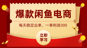 爆款闲鱼电商，卖法简单粗暴，长期稳定可做，一单利润300-琴书聊项目