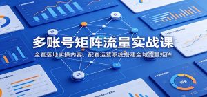 多账号矩阵流量实战课：全套落地实操内容，配套运营系统搭建全域流量矩阵-琴书聊项目