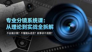 不会画分镜？不懂镜头语言？故事讲不清楚？专业分镜系统课，从理论到实战全拆解！-琴书聊项目
