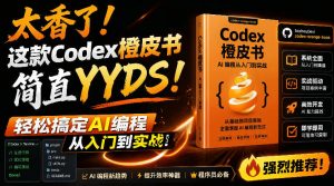 Codex橙皮书简直YYDS，非官方开源的Codex全链路指南，轻松搞定AI编程入门到实战【文档】-琴书聊项目