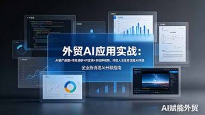 外贸AI应用实战：AI做产品图+市场调研+开发信+多语种视频，外贸人全业务流程AI升级-琴书聊项目