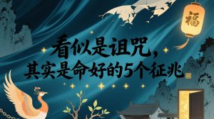 付费文章：看似是诅咒，其实是命好的5个征兆-琴书聊项目